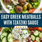 Greek Meatballs with Tzatziki Sauce Recipe