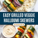 Grilled Veggie Halloumi Skewers Recipe