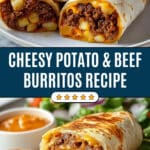 Cheesy Potato Burritos with Beef Recipe