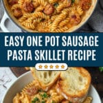 One Pot Sausage Pasta Skillet Recipe