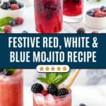 Red, White and Blue Mojito Recipe