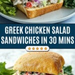 Greek Chicken Salad Sandwiches Recipe