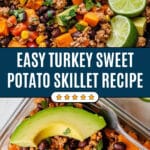 Ground Turkey Skillet with Sweet Potatoes and Black Beans Recipe