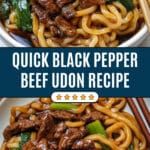 Simple Black Pepper Beef Udon Recipe