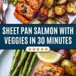 Sheet Pan Salmon and Asparagus with Potatoes Recipe
