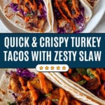 Crispy Turkey Tacos with Crunchy Slaw Recipe