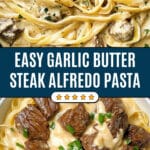 Garlic Butter Steak with Parmesan Alfredo Recipe