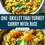 One-Skillet Ground Turkey Thai Curry with Rice Recipe