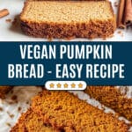 Vegan Pumpkin Bread with Snickerdoodle Streusel Topping Recipe