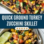 Ground Turkey Skillet with Zucchini, Corn, Black Beans, and Tomato Recipe