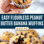 Flourless Peanut Butter Banana Muffins Recipe
