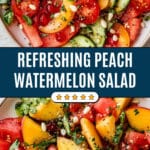 Summer Peach Watermelon Salad Recipe