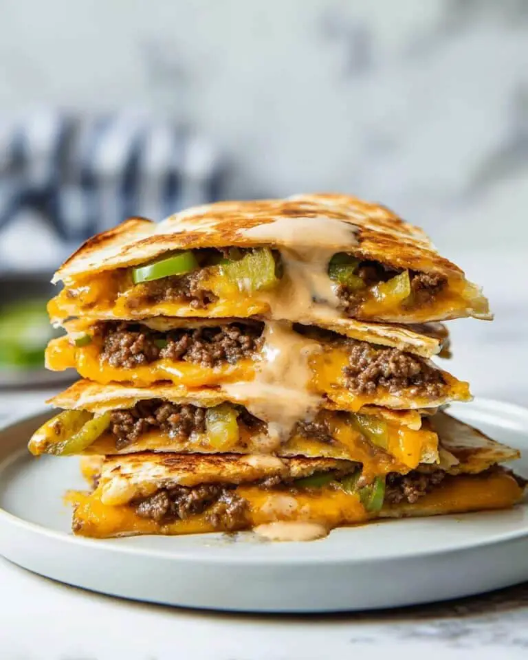 Cheeseburger Quesadillas with Special Sauce and Wedge Salad Recipe