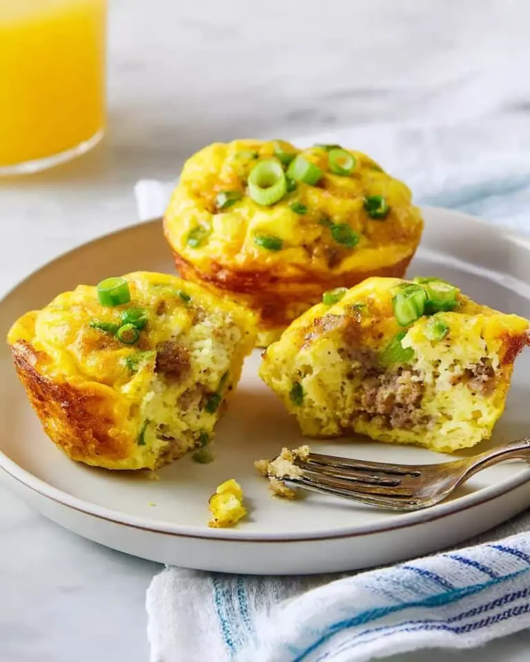 Scrambled Egg Muffin Bites with Sausage, Bell Pepper, and Cheddar Recipe