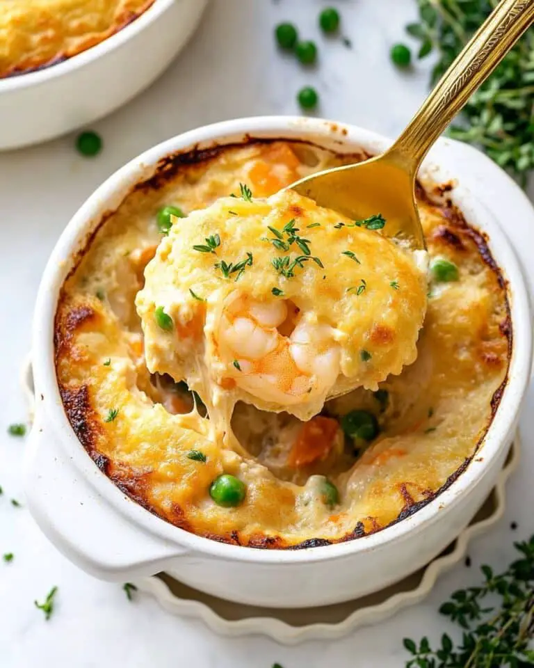 Seafood Pot Pie with Cheddar Bay Biscuit Crust Recipe