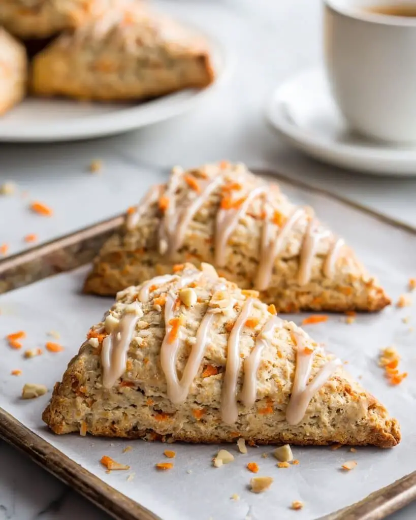 Easy Carrot Cake Scones with Cream Cheese Glaze Recipe