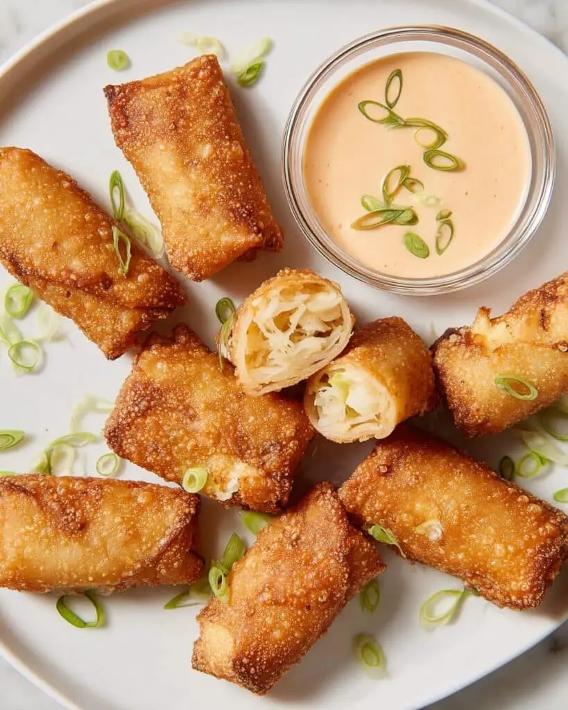 Crab Cake Egg Rolls with Chili-Mustard Dip Recipe