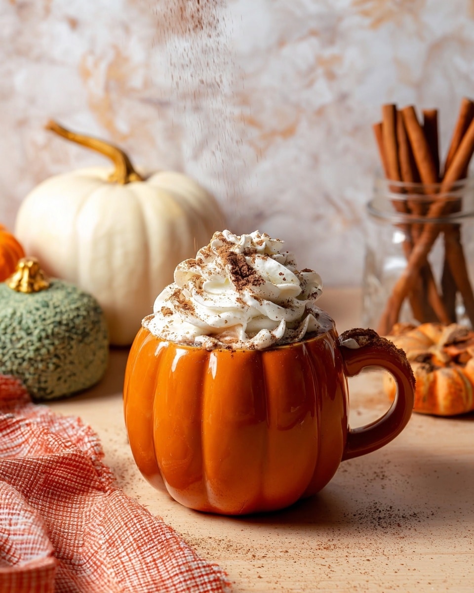 The image shows a brown pumpkin-shaped ceramic pot filled with a dessert that has two visible layers: the bottom layer is a creamy white custard or pudding, slightly overflowing at the pot’s edge, and the top layer is a thick, golden-brown crumbly cake with a rough texture. A spoon is lifting a large spoonful of the cake layer, showing some moist crumbs and soft texture. The pot is on a white marbled surface with soft natural light. The photo taken with an iphone --ar 4:5 --v 7