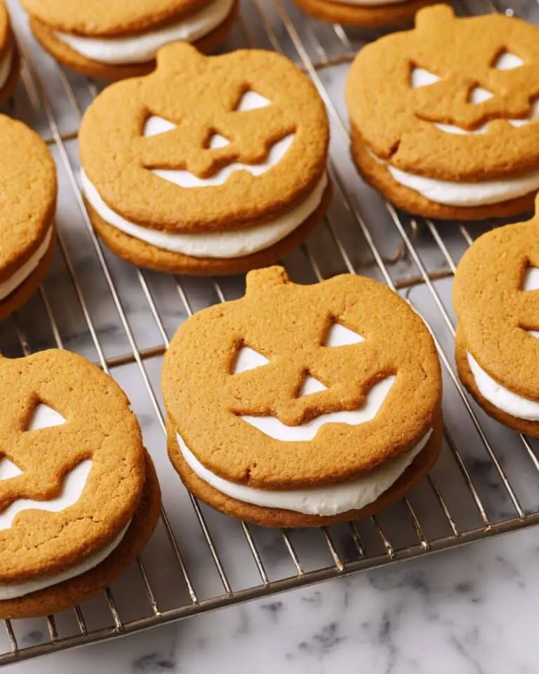 Jack-O’-Lantern Sandwich Cookies Recipe