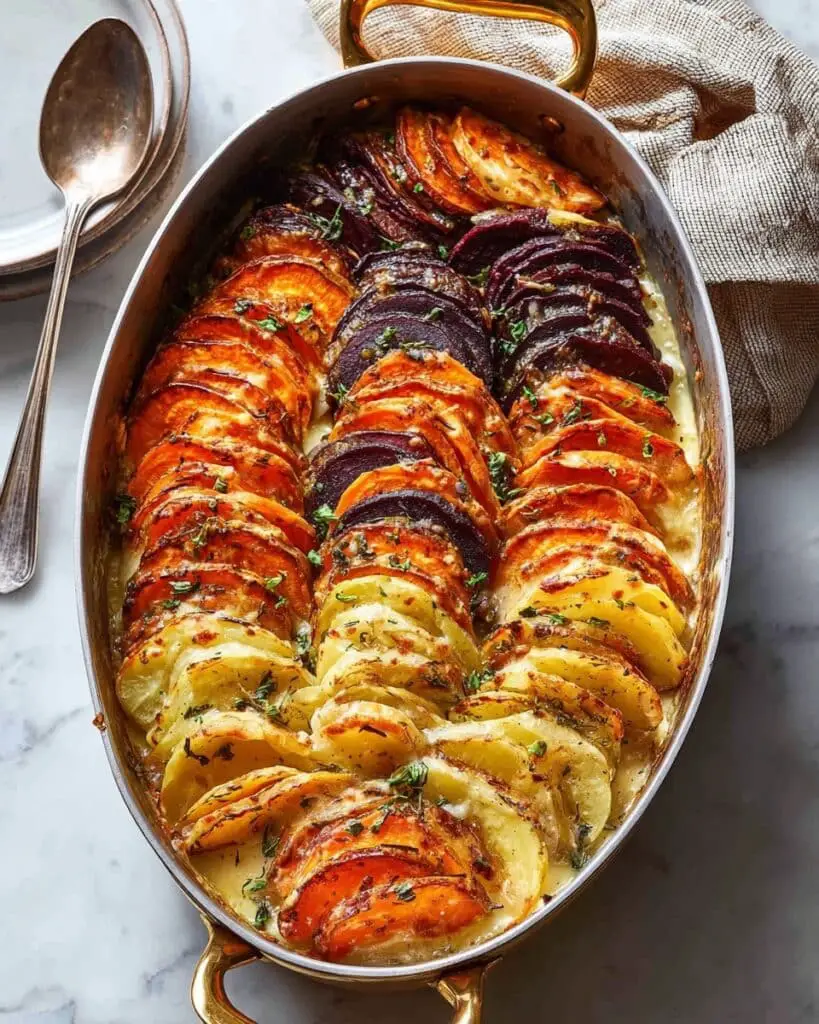 Cheesy Root Vegetable Gratin Recipe