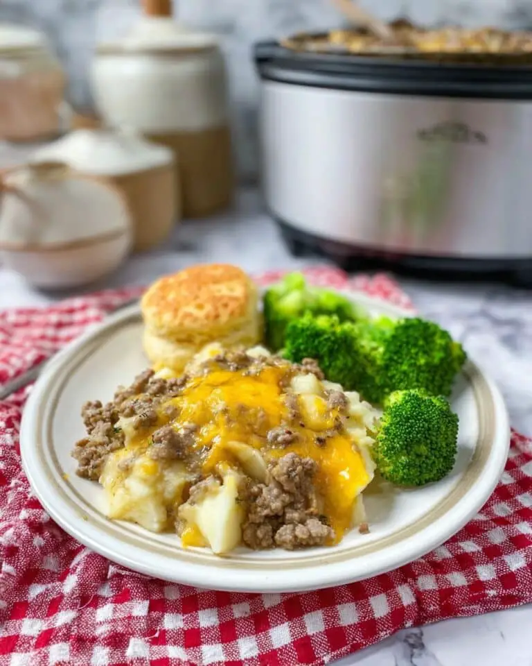 The Best Crock Pot Ground Beef And Potato Casserole Recipe