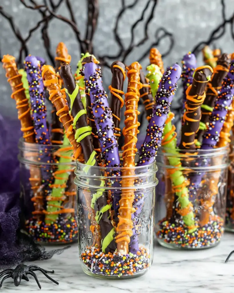 Halloween Pretzel Rods Recipe