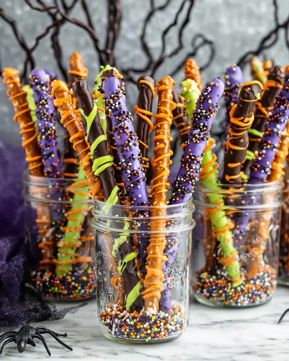 Halloween Pretzel Rods Recipe