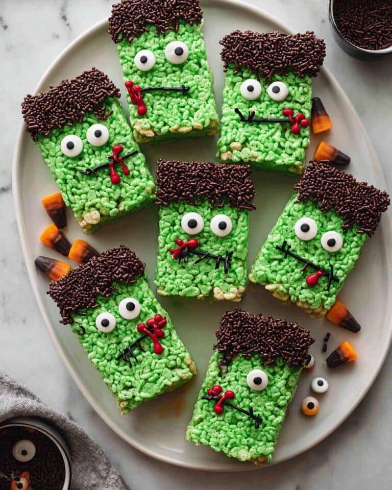 Halloween Frankenstein Rice Krispies Treats Recipe