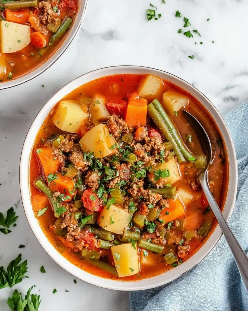 Healthy 30 Minute Hamburger Soup Recipe