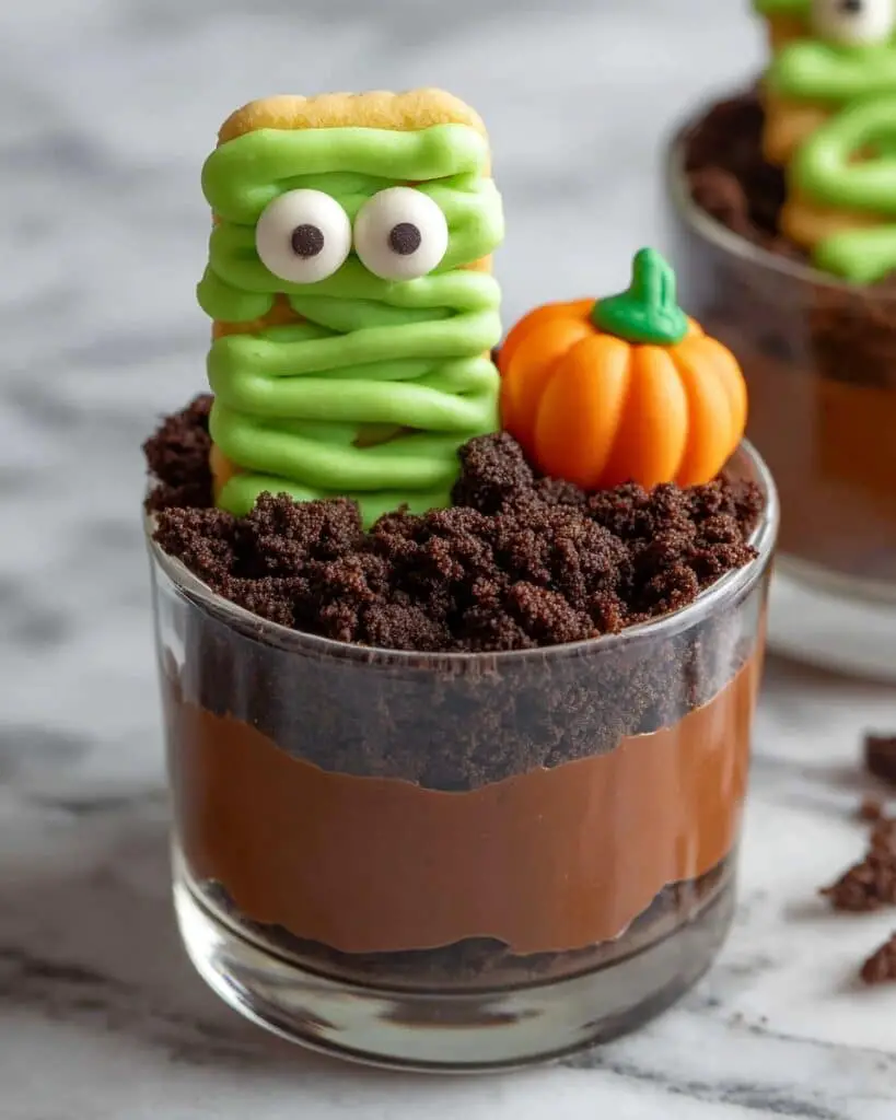 Mummy and Monster Dirt Cups Recipe