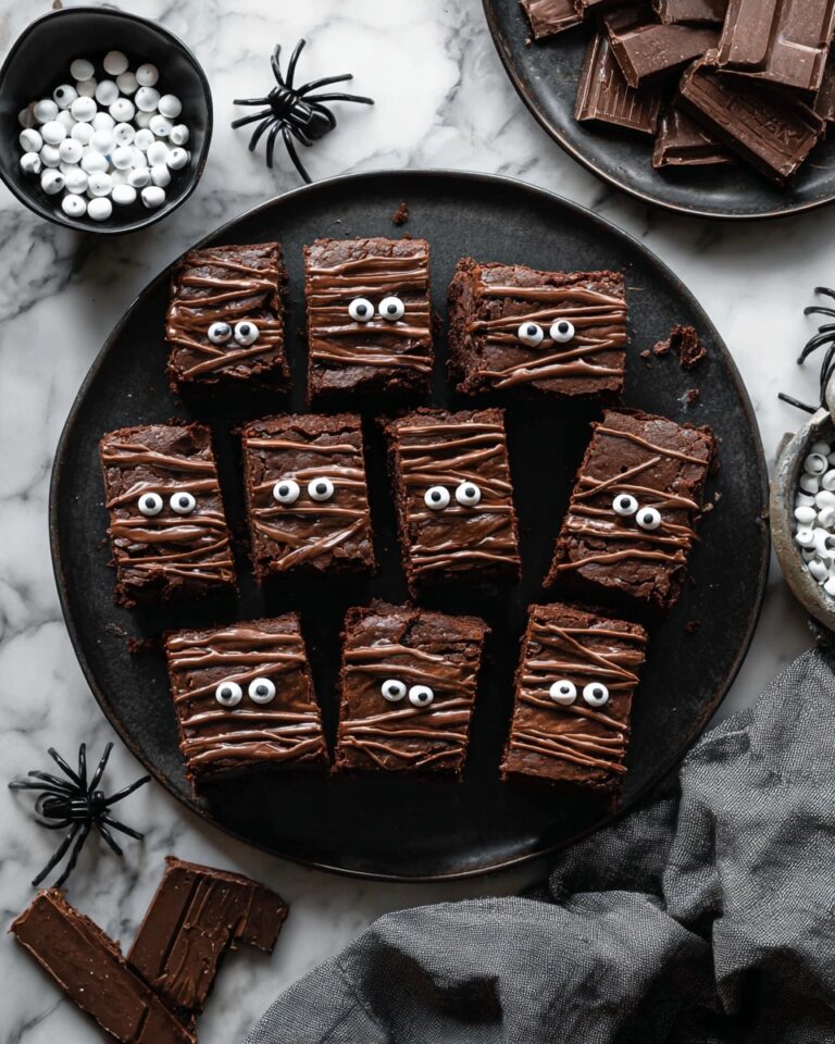 Mummy Halloween Brownies Recipe