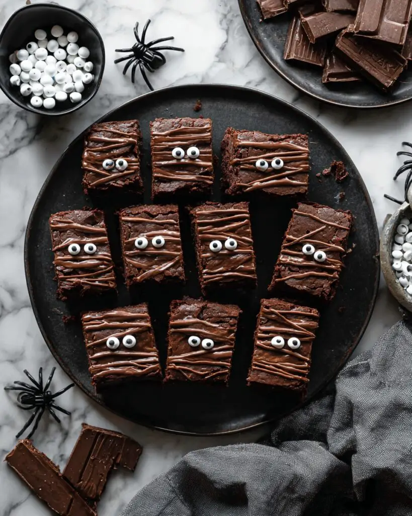 Mummy Halloween Brownies Recipe