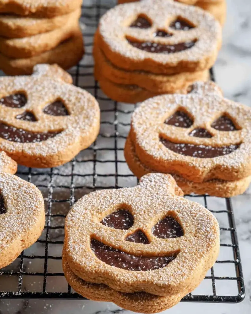 Chocolate Filled Halloween Pumpkin Cookies Recipe
