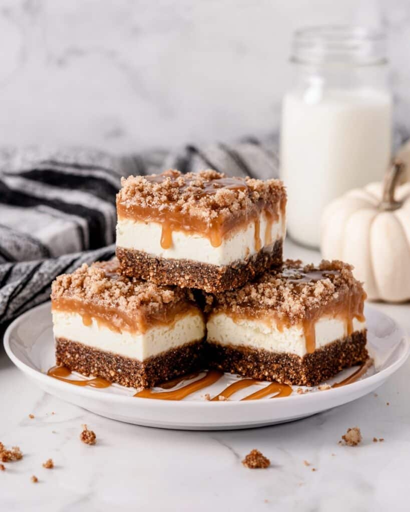 Streusel Pumpkin Cheesecake Bars Recipe