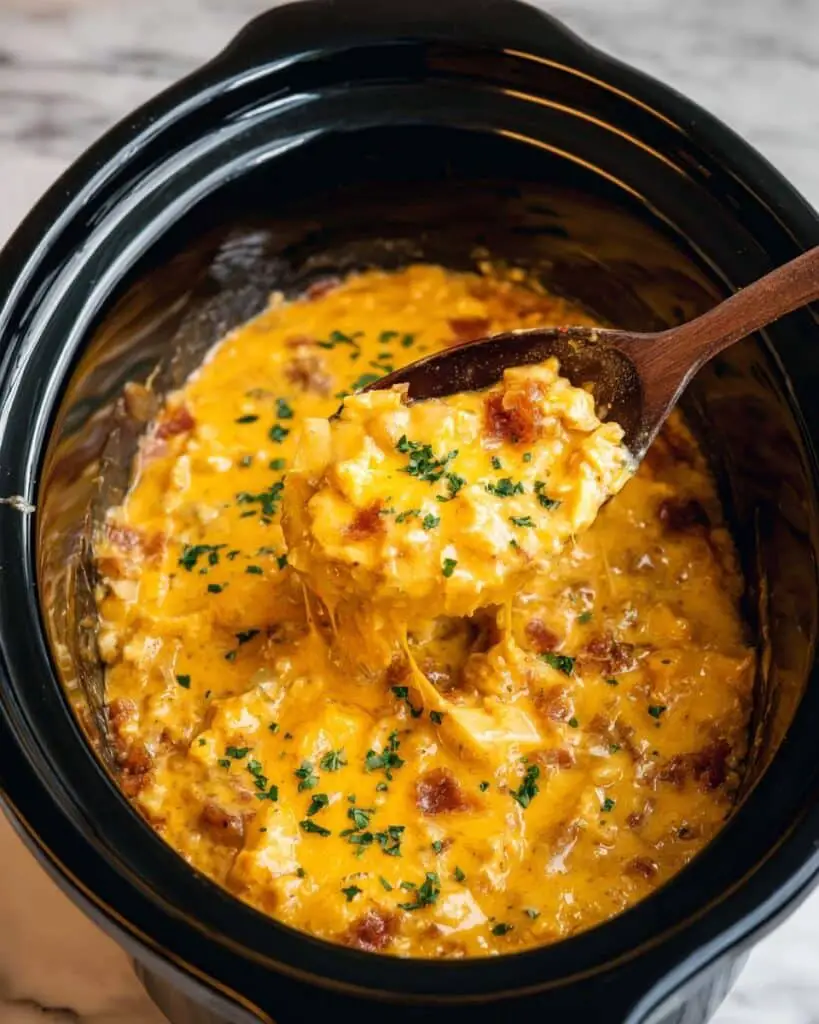 Slow Cooker Scalloped Potatoes and Ham Recipe