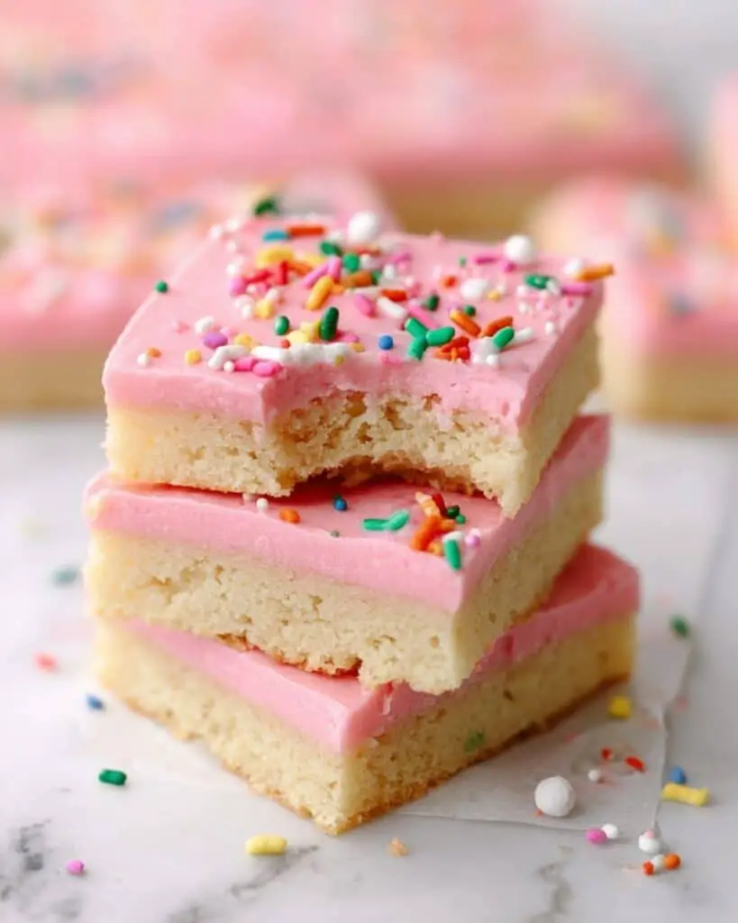 Vegan Sugar Cookie Bars with Buttercream Frosting and Sprinkles Recipe