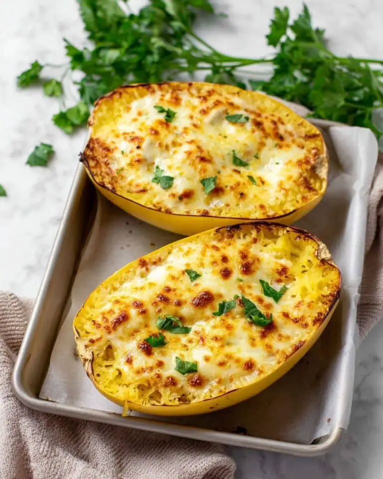 Chicken Alfredo Spaghetti Squash Recipe