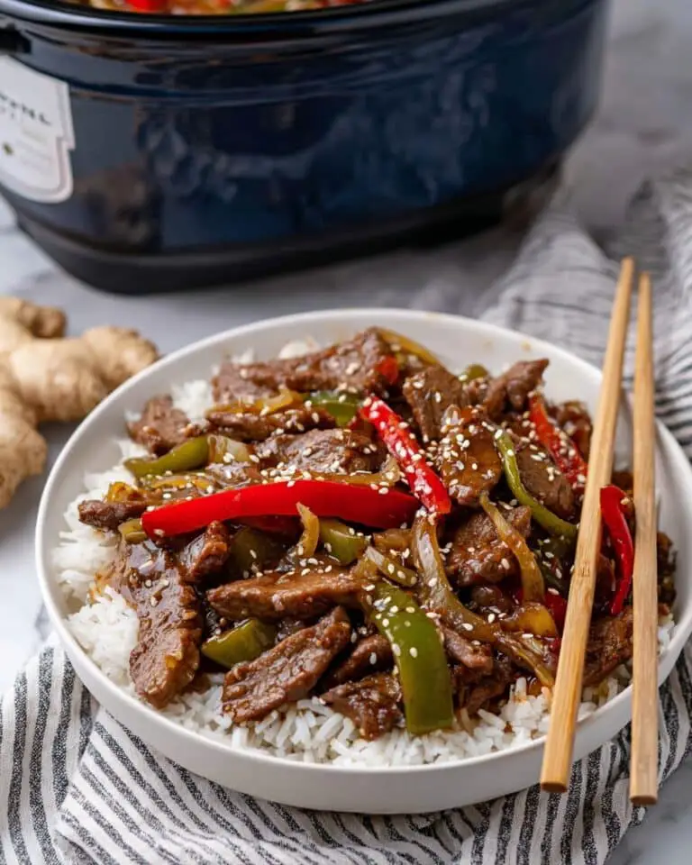 Slow Cooker Pepper Steak Recipe