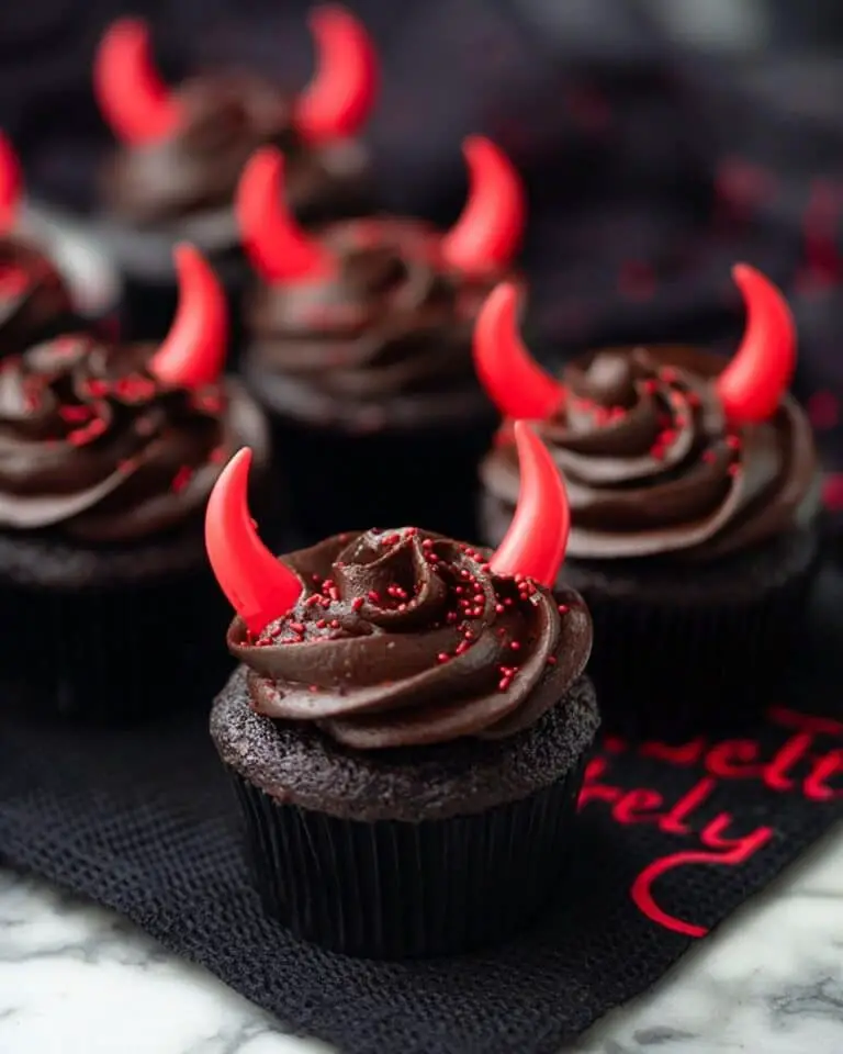 Spicy Cayenne Chocolate Devil’s Food Cupcakes with Ganache and Fudge Icing Recipe