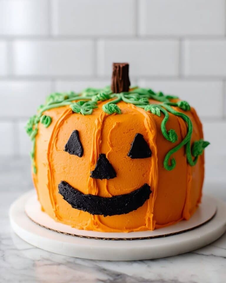 Jack-O’Lantern Halloween Cake Recipe