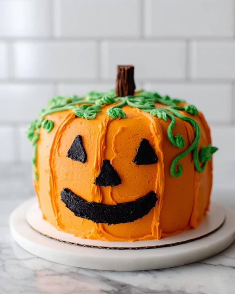 Jack-O’Lantern Halloween Cake Recipe