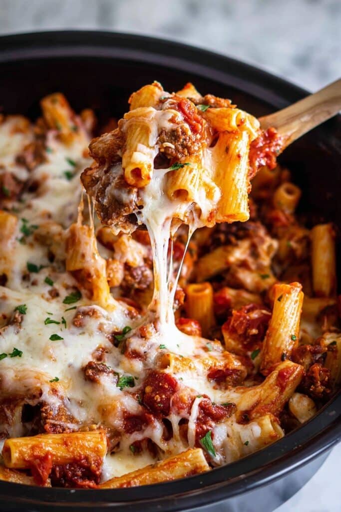 Slow Cooker Baked Ziti Recipe