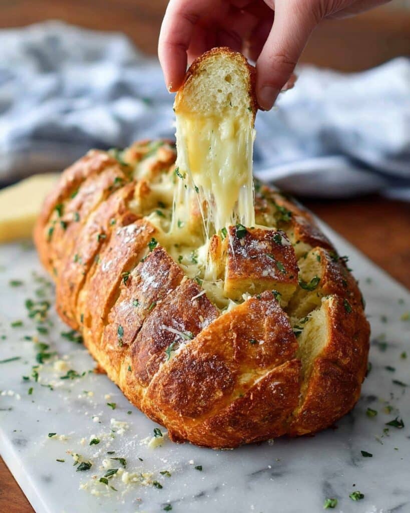 Cheese and Garlic Crack Bread (Pull Apart Bread) Recipe