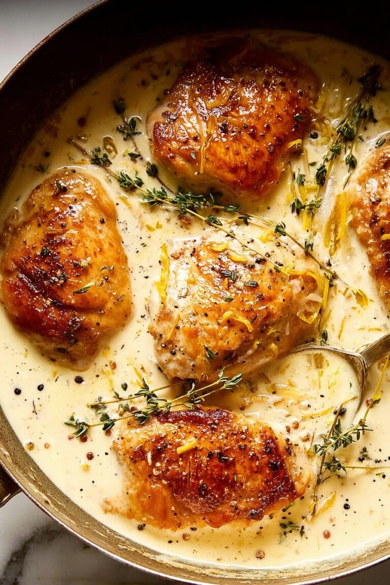 Slow Cooker Creamy Lemon Herb Chicken Recipe