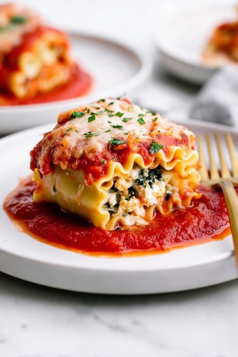 Spinach Lasagna Roll-Ups Recipe