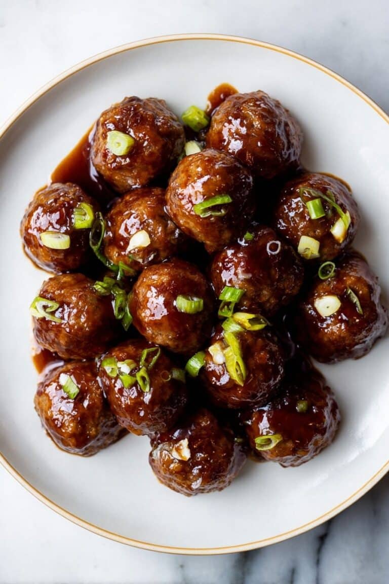 Sticky Honey Garlic Meatballs Recipe