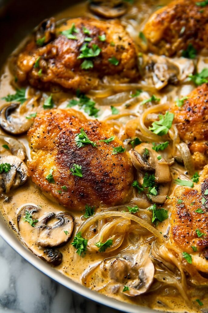 Chicken Marsala with Mushrooms and Cream Recipe