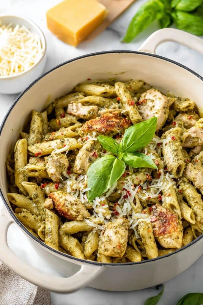 Creamy Chicken Pesto Pasta Recipe