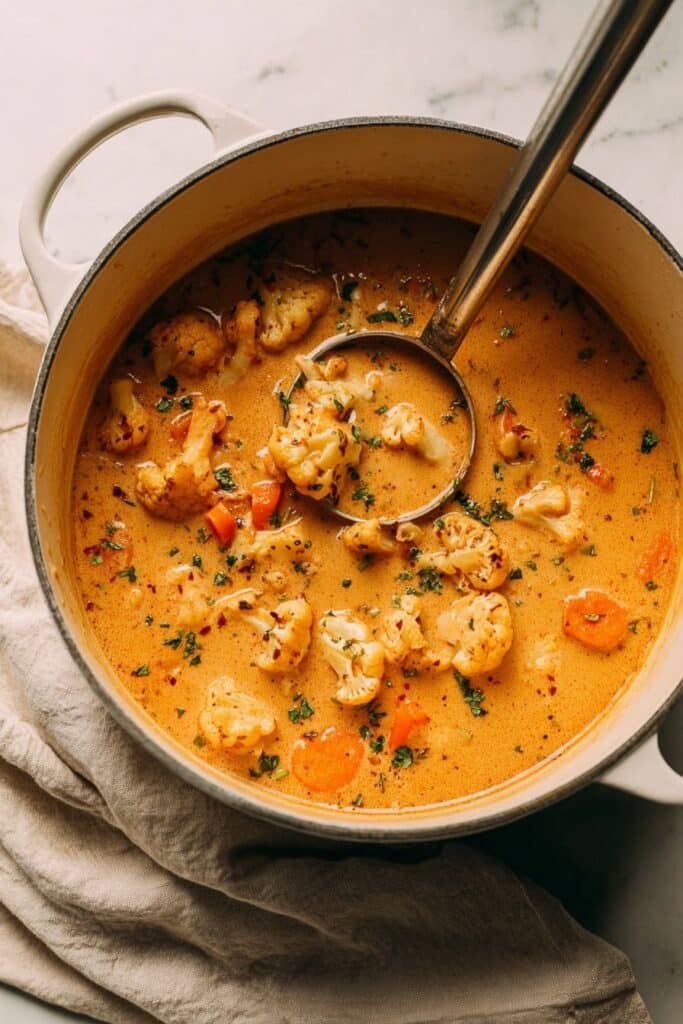 Creamy Cauliflower & Sweet Potato Chowder Recipe