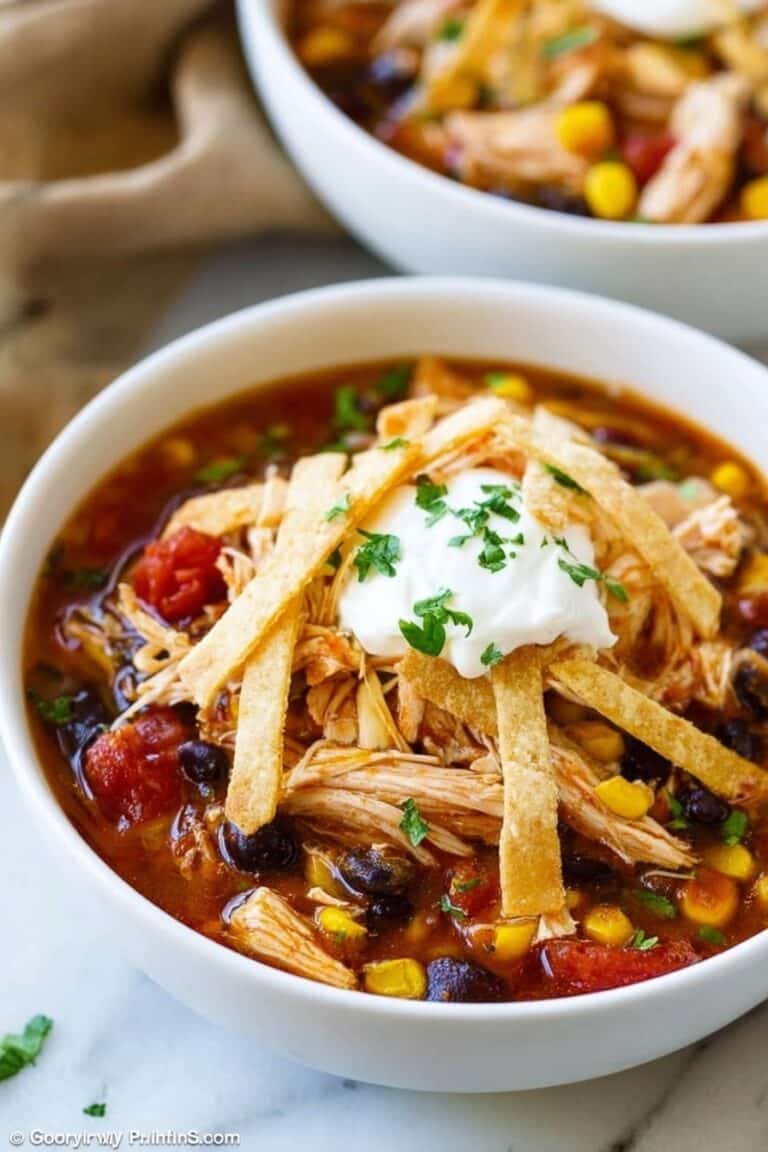 Slow Cooker Chicken Enchilada Soup Recipe